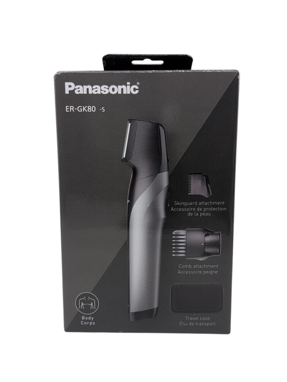 Panasonic ER-GK80-S Body Groomer Trimmer Wet Dry Rechargeable Silver Men